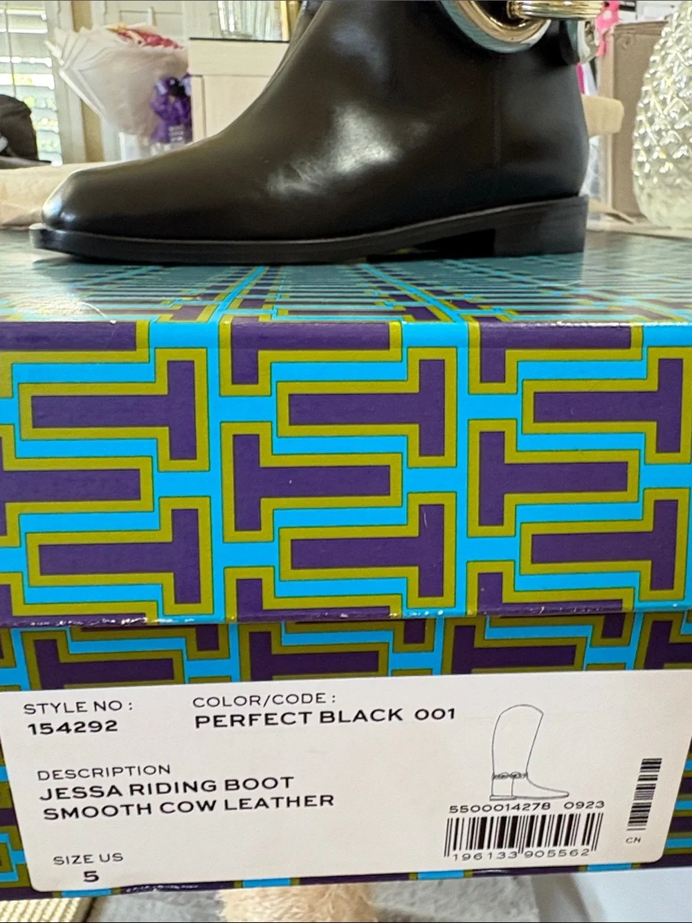 NWT Tory Burch Black Jessa Riding Boots